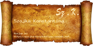 Szojka Konstantina névjegykártya
